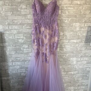 Camille La Vie Purple Lace Gown